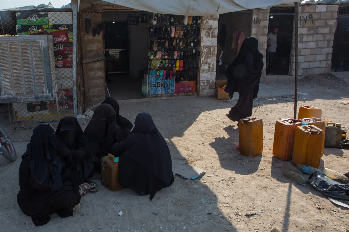 Women and children in the al-Hol detention camp in Syria