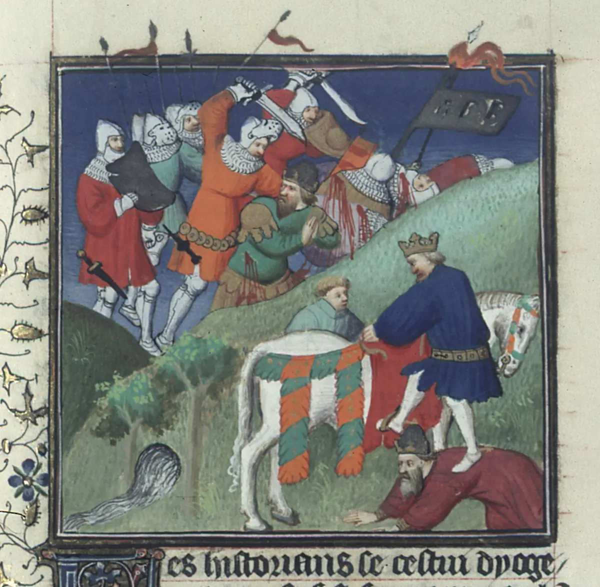 The Battle of Manzikert, miniature from a 15th-century French manuscript
