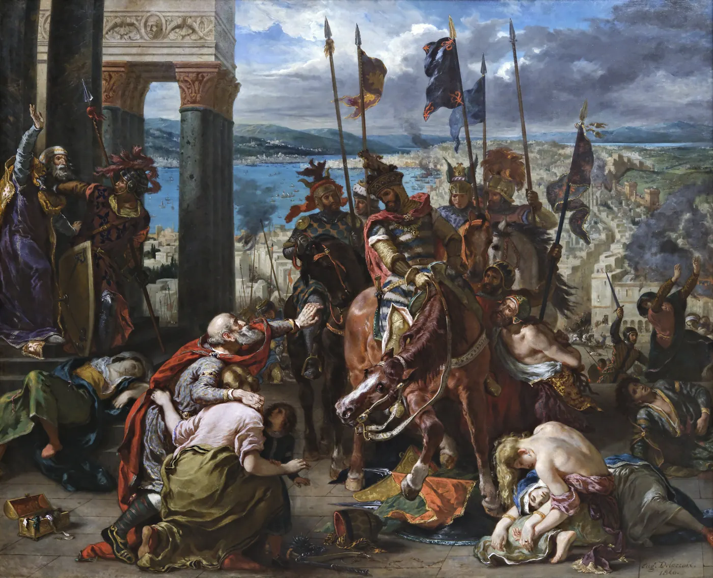The Entry of the Crusaders into Constantinople by Eugène Delacroix