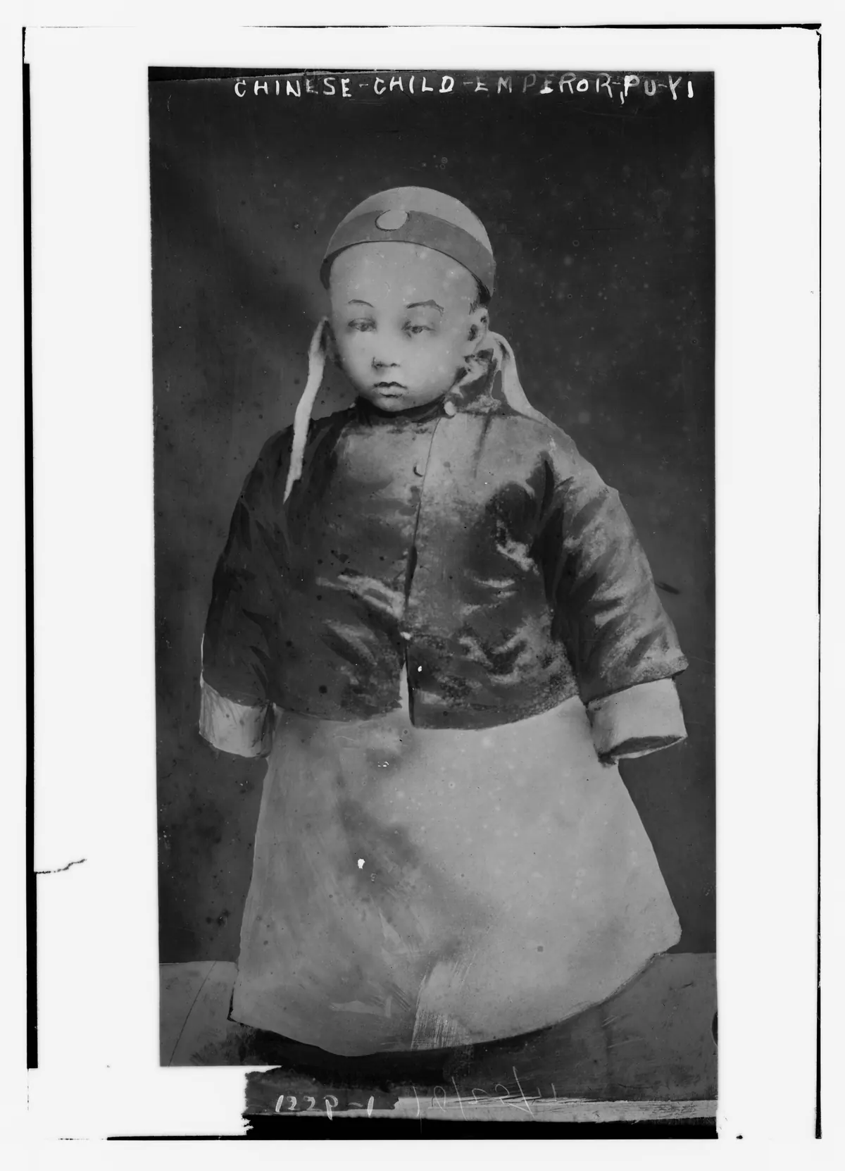 The young Emperor Puyi, around two or three years old, in a photograph from the Bain News Service collection