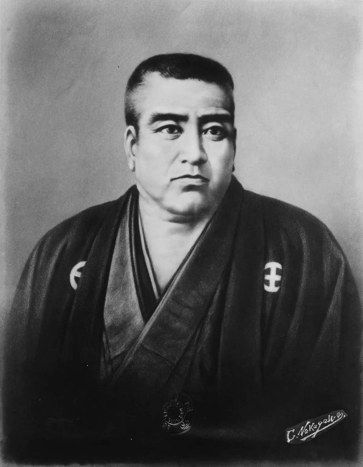 Portrait of Saigō Takamori in traditional Japanese clothing
